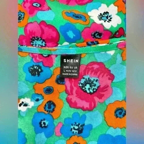 Vacay Allover Floral Print Faux Wrap Side Knot V Neck Long Sleeve Dress - Picture 7 of 8